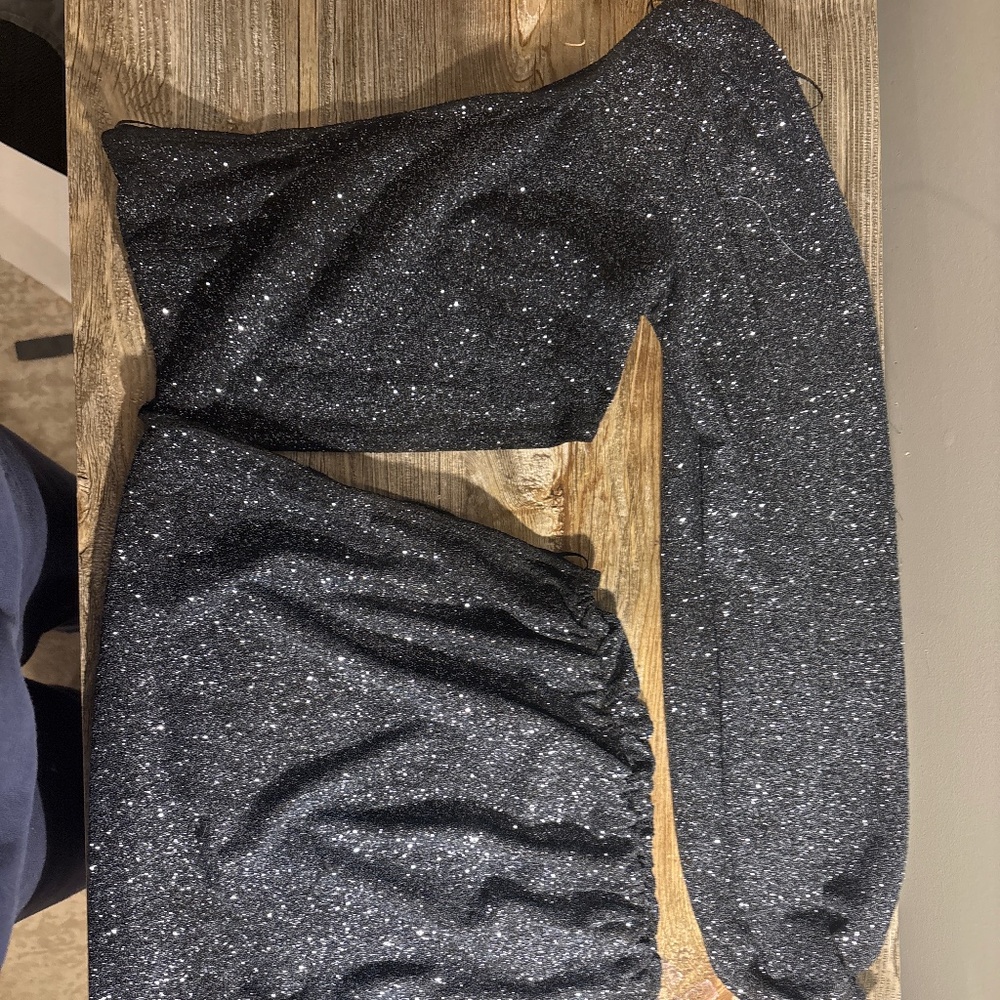 Formal black glitter dress